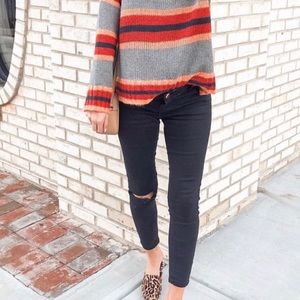 Maternity distressed black pants